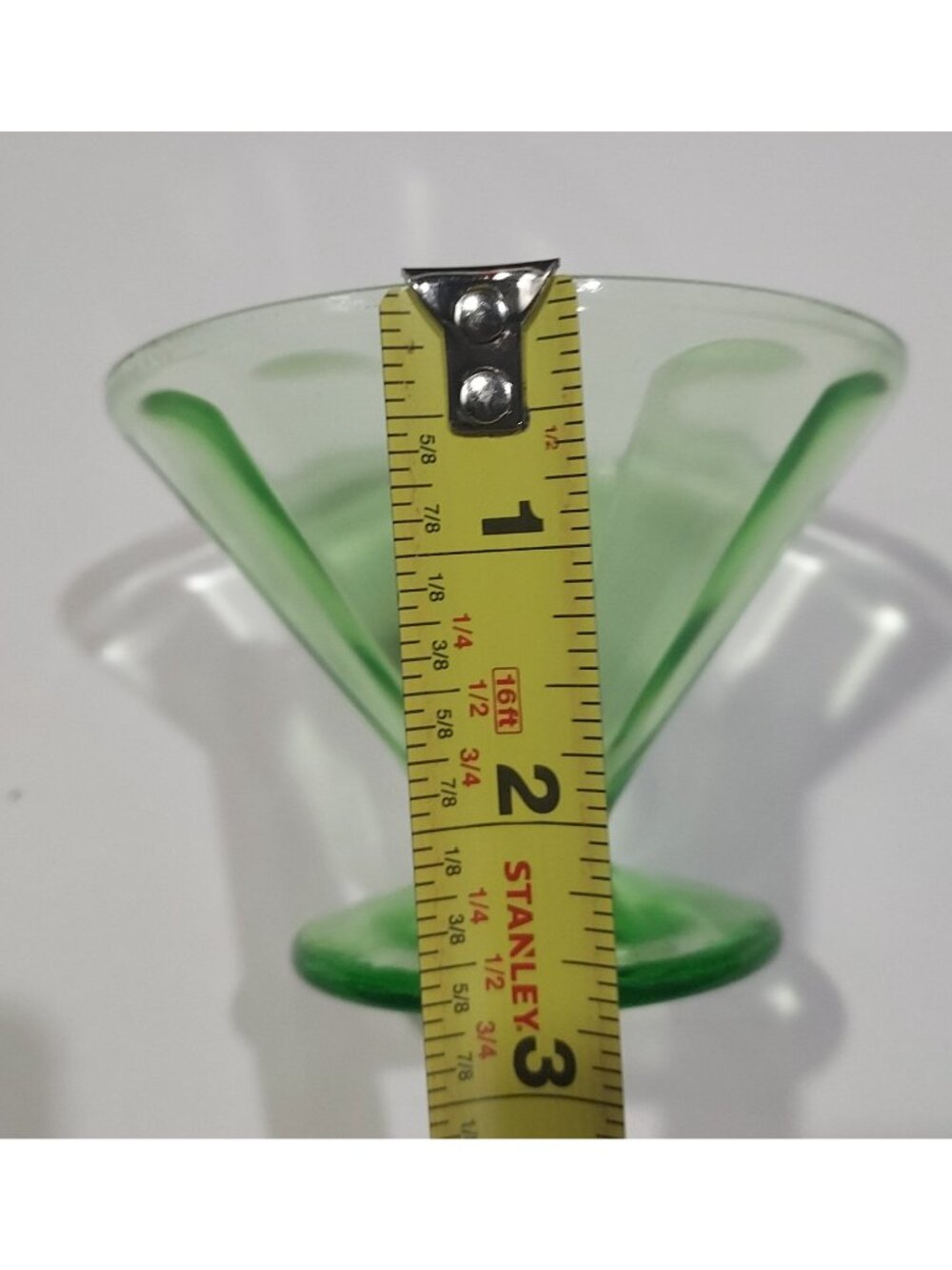 Federal Glass Company Pudding Custard Sherbet 2 Cups Glowy Depression Green - Picture 11 of 16